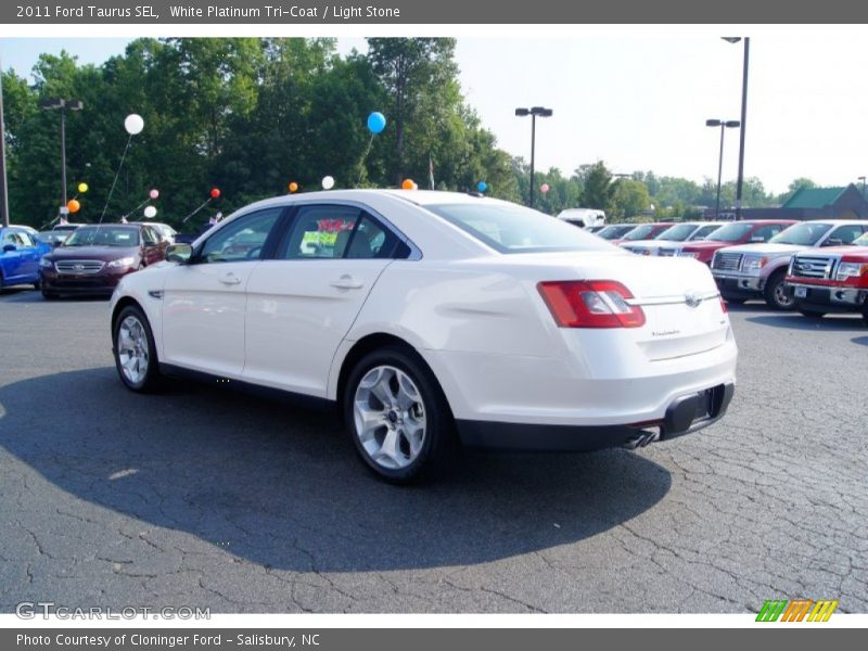 White Platinum Tri-Coat / Light Stone 2011 Ford Taurus SEL
