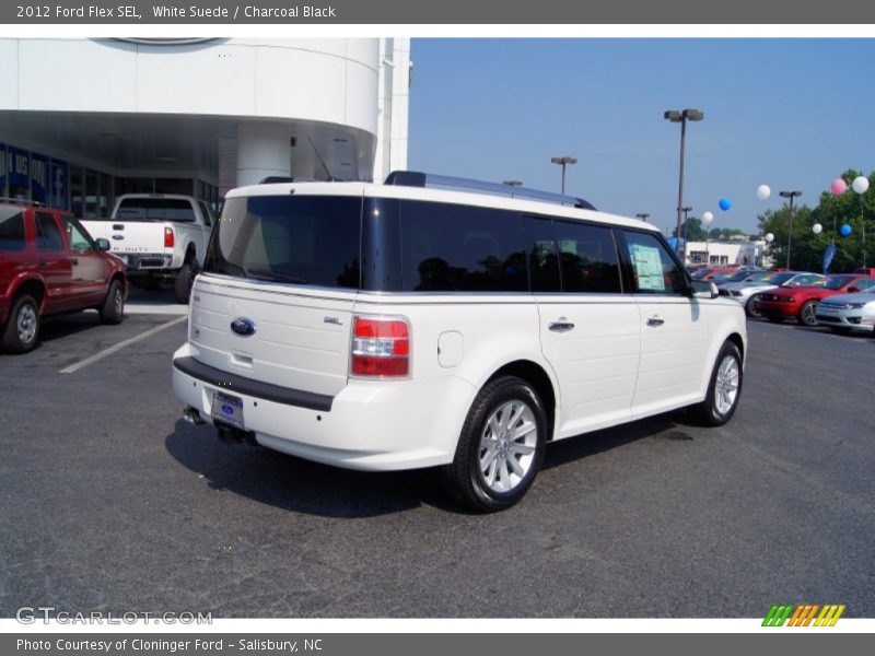 White Suede / Charcoal Black 2012 Ford Flex SEL