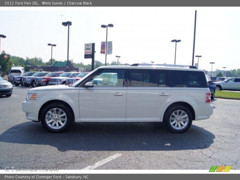 White Suede / Charcoal Black 2012 Ford Flex SEL