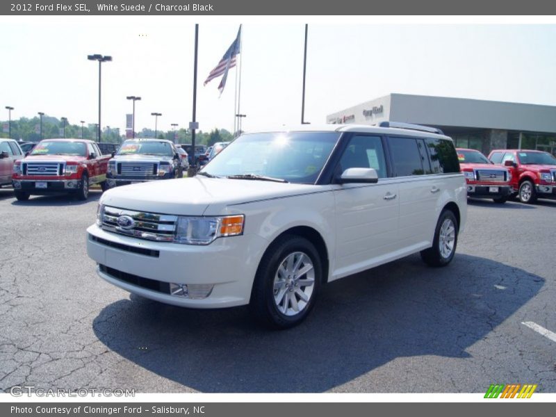 White Suede / Charcoal Black 2012 Ford Flex SEL