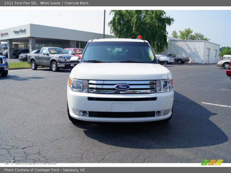 White Suede / Charcoal Black 2012 Ford Flex SEL