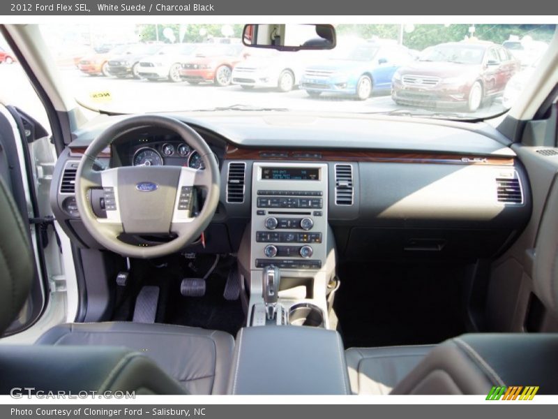 White Suede / Charcoal Black 2012 Ford Flex SEL