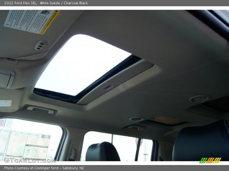 White Suede / Charcoal Black 2012 Ford Flex SEL