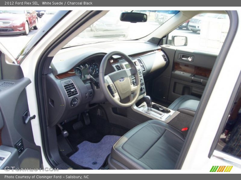 White Suede / Charcoal Black 2012 Ford Flex SEL