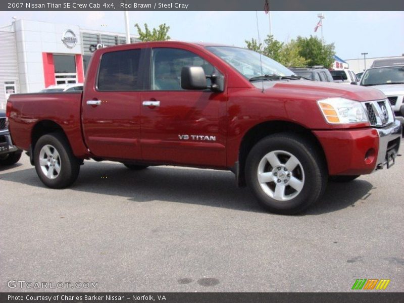 Red Brawn / Steel Gray 2007 Nissan Titan SE Crew Cab 4x4