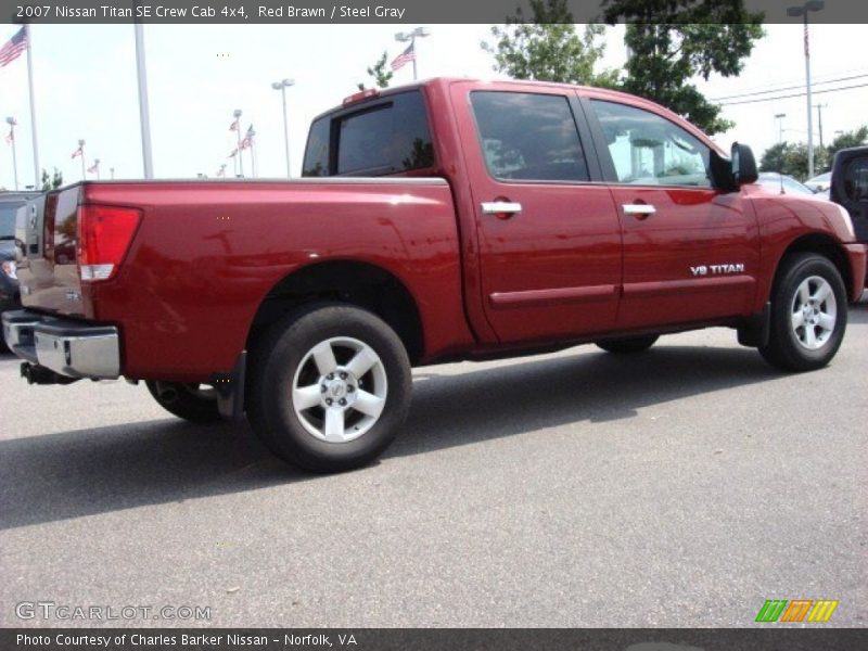 Red Brawn / Steel Gray 2007 Nissan Titan SE Crew Cab 4x4