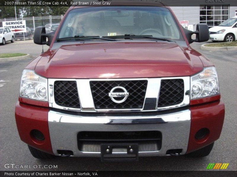 Red Brawn / Steel Gray 2007 Nissan Titan SE Crew Cab 4x4