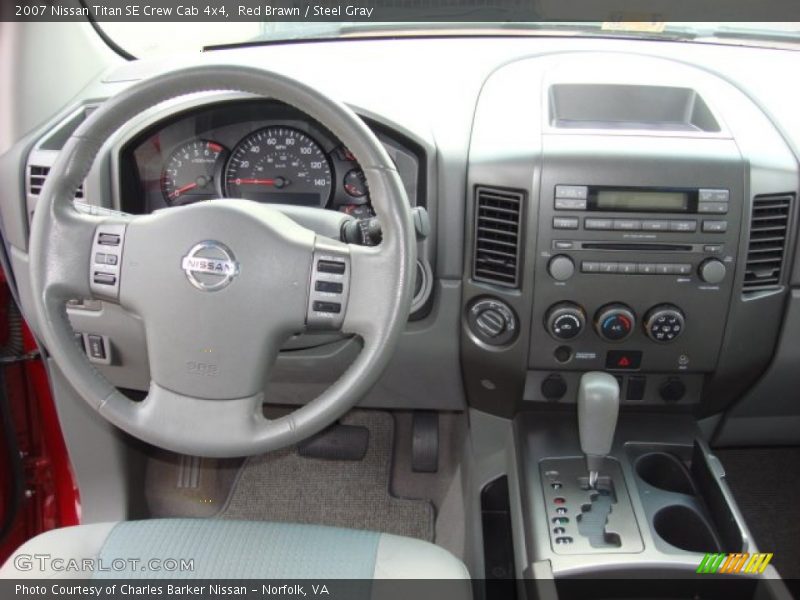 Red Brawn / Steel Gray 2007 Nissan Titan SE Crew Cab 4x4
