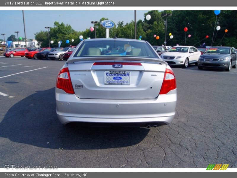 Ingot Silver Metallic / Medium Light Stone 2012 Ford Fusion SEL