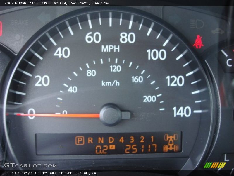 Red Brawn / Steel Gray 2007 Nissan Titan SE Crew Cab 4x4