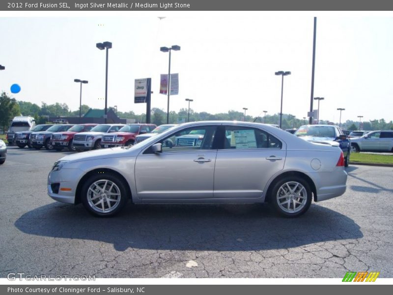 Ingot Silver Metallic / Medium Light Stone 2012 Ford Fusion SEL