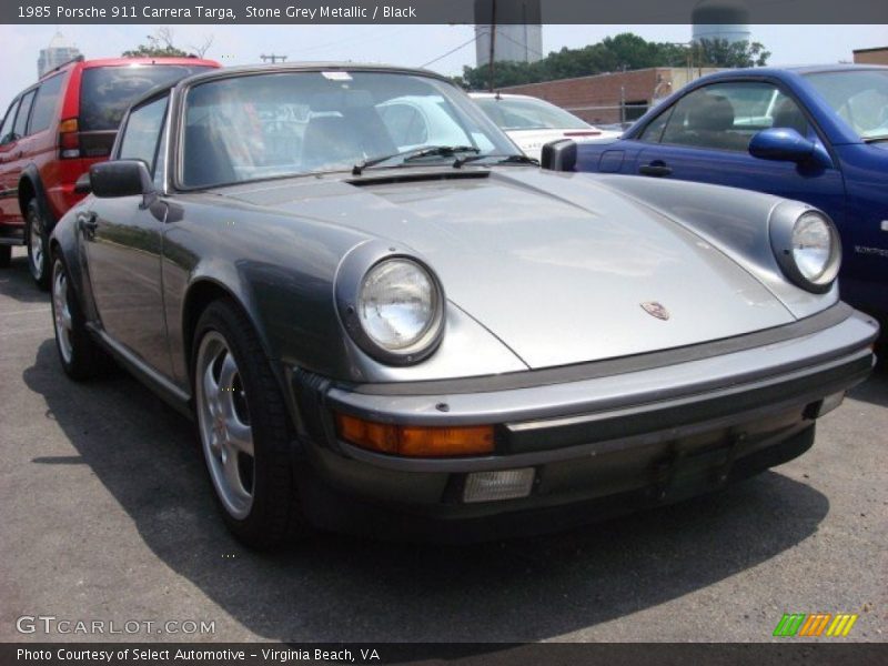 Stone Grey Metallic / Black 1985 Porsche 911 Carrera Targa