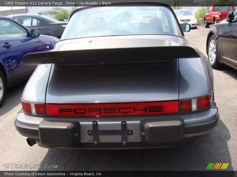 Stone Grey Metallic / Black 1985 Porsche 911 Carrera Targa