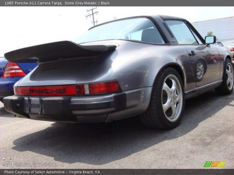 Stone Grey Metallic / Black 1985 Porsche 911 Carrera Targa