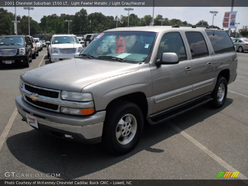 Light Pewter Metallic / Light Gray/Neutral 2001 Chevrolet Suburban 1500 LT