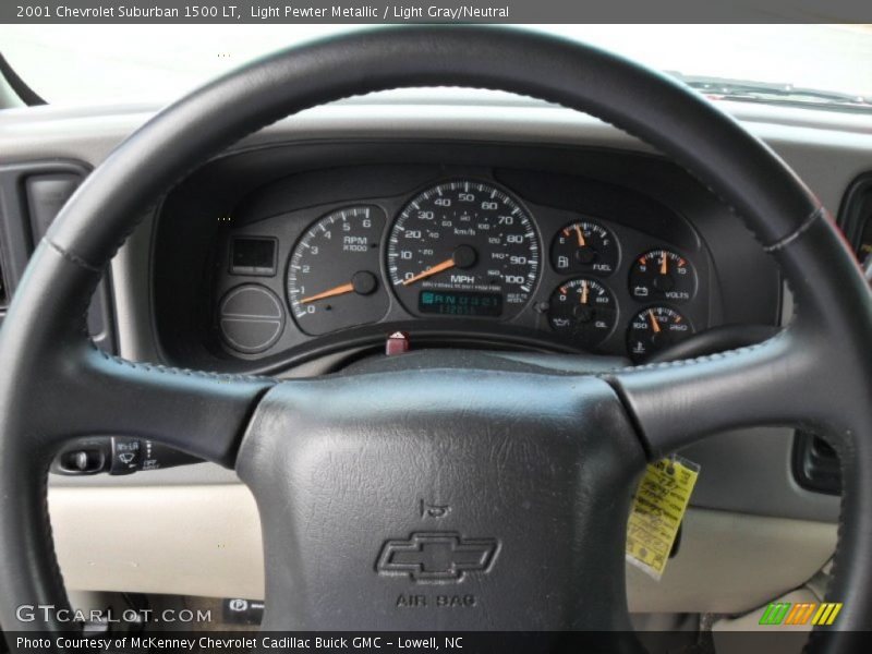 Light Pewter Metallic / Light Gray/Neutral 2001 Chevrolet Suburban 1500 LT