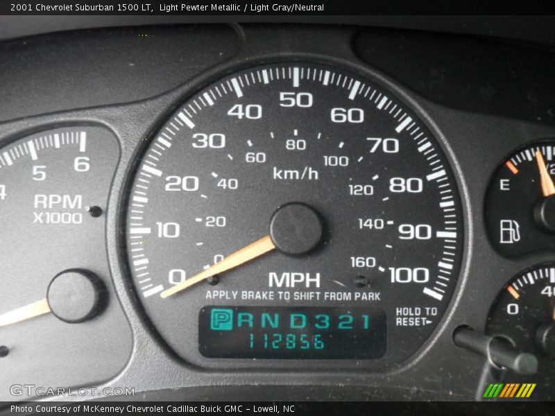 Light Pewter Metallic / Light Gray/Neutral 2001 Chevrolet Suburban 1500 LT