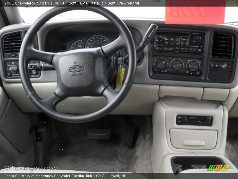 Light Pewter Metallic / Light Gray/Neutral 2001 Chevrolet Suburban 1500 LT
