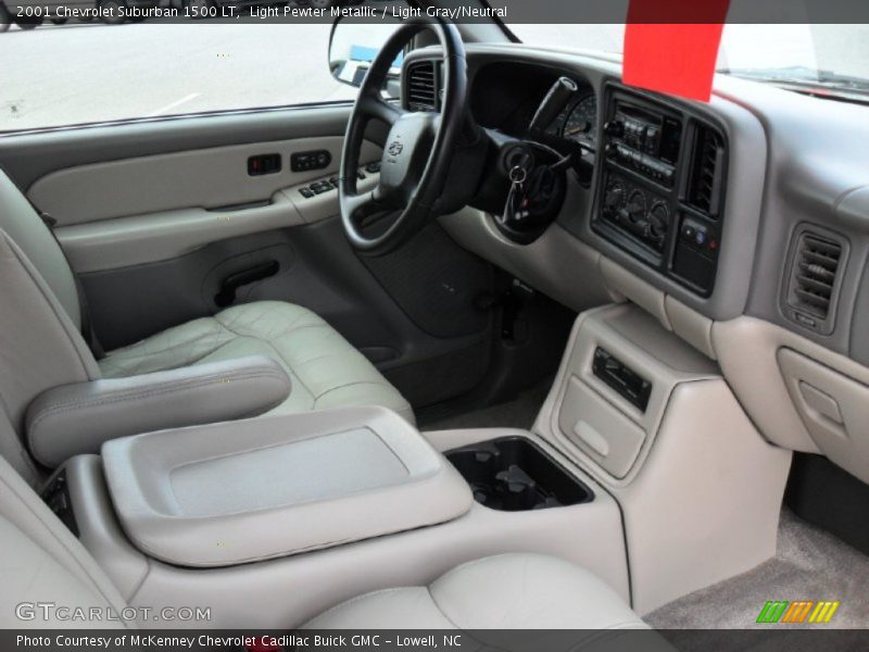 Light Pewter Metallic / Light Gray/Neutral 2001 Chevrolet Suburban 1500 LT