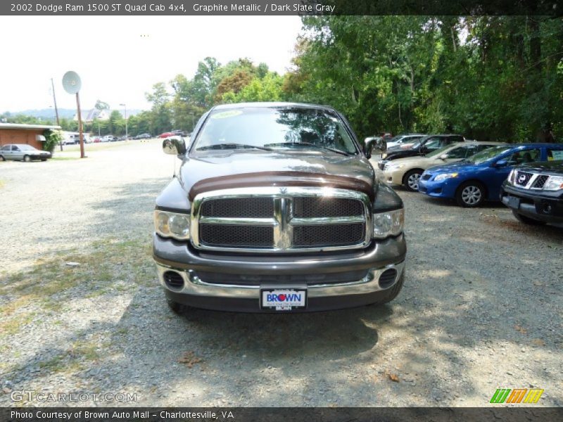 Graphite Metallic / Dark Slate Gray 2002 Dodge Ram 1500 ST Quad Cab 4x4