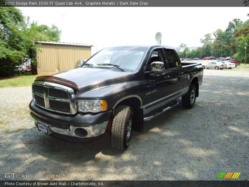Graphite Metallic / Dark Slate Gray 2002 Dodge Ram 1500 ST Quad Cab 4x4