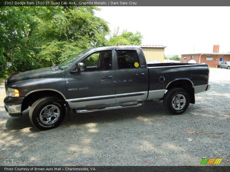 Graphite Metallic / Dark Slate Gray 2002 Dodge Ram 1500 ST Quad Cab 4x4