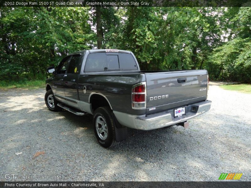 Graphite Metallic / Dark Slate Gray 2002 Dodge Ram 1500 ST Quad Cab 4x4