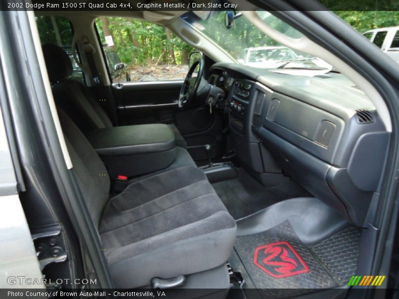 Graphite Metallic / Dark Slate Gray 2002 Dodge Ram 1500 ST Quad Cab 4x4