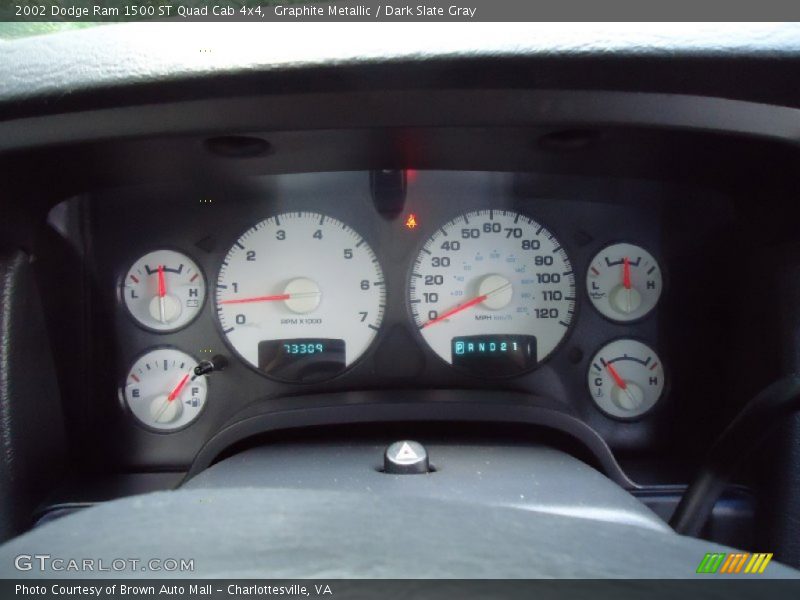 Graphite Metallic / Dark Slate Gray 2002 Dodge Ram 1500 ST Quad Cab 4x4