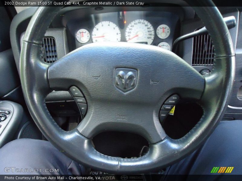 Graphite Metallic / Dark Slate Gray 2002 Dodge Ram 1500 ST Quad Cab 4x4