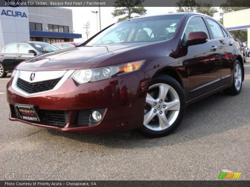 Basque Red Pearl / Parchment 2009 Acura TSX Sedan