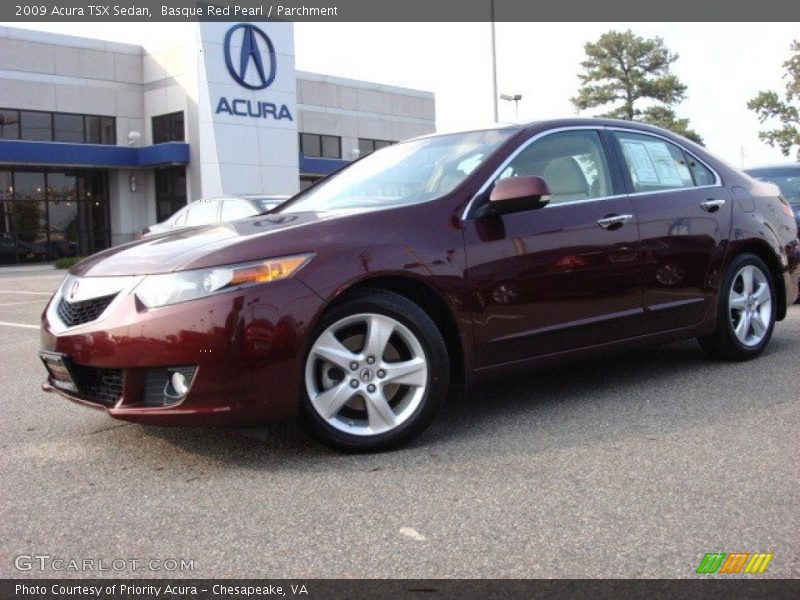 Basque Red Pearl / Parchment 2009 Acura TSX Sedan