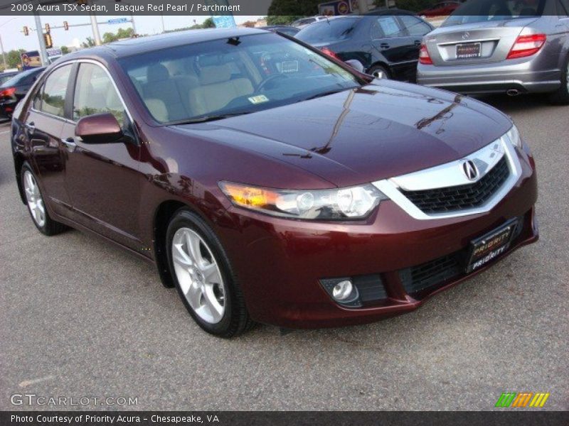 Basque Red Pearl / Parchment 2009 Acura TSX Sedan