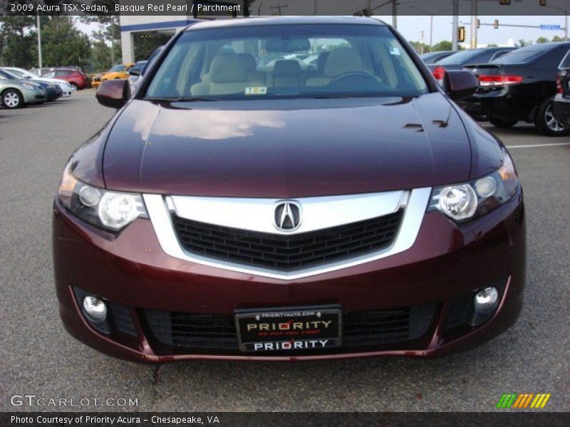 Basque Red Pearl / Parchment 2009 Acura TSX Sedan