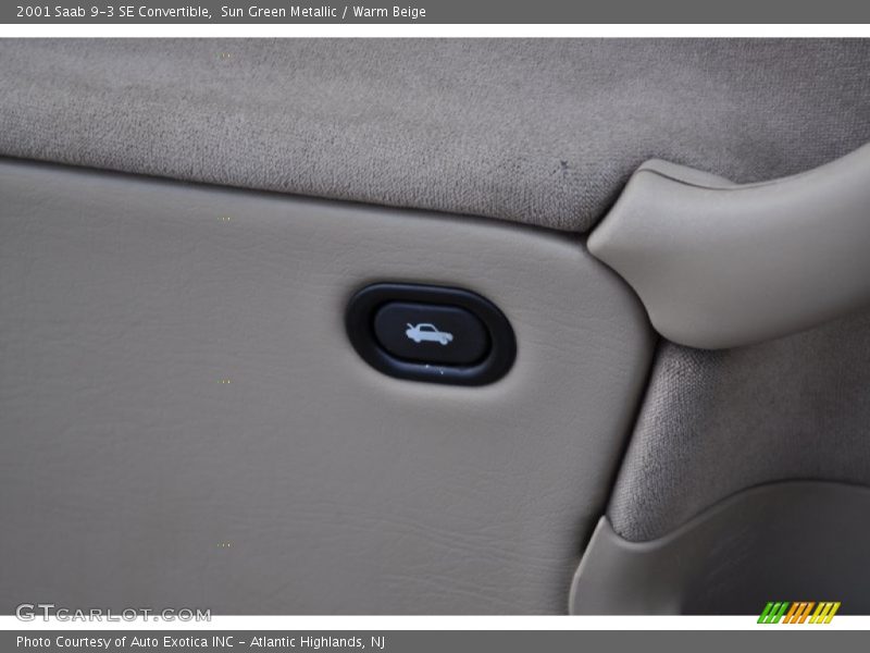 Sun Green Metallic / Warm Beige 2001 Saab 9-3 SE Convertible