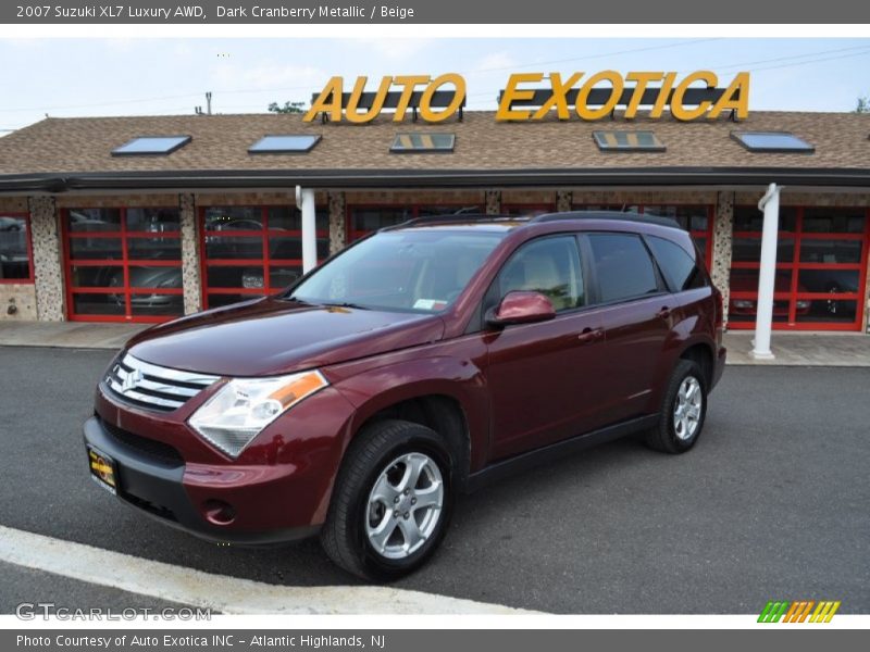 Dark Cranberry Metallic / Beige 2007 Suzuki XL7 Luxury AWD