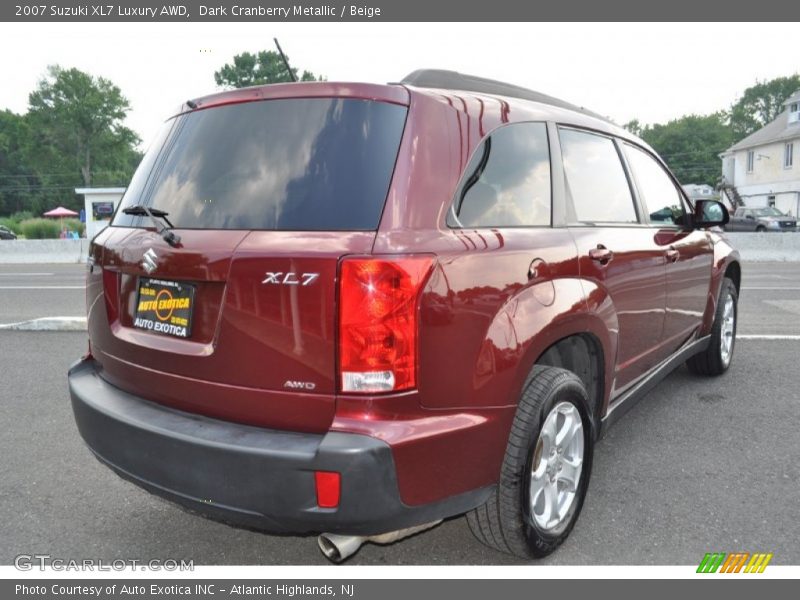 Dark Cranberry Metallic / Beige 2007 Suzuki XL7 Luxury AWD