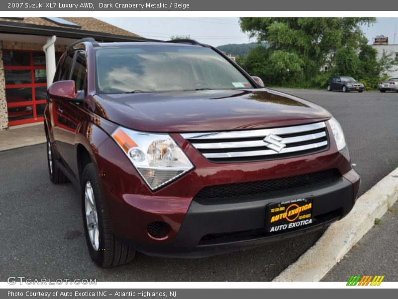 Dark Cranberry Metallic / Beige 2007 Suzuki XL7 Luxury AWD