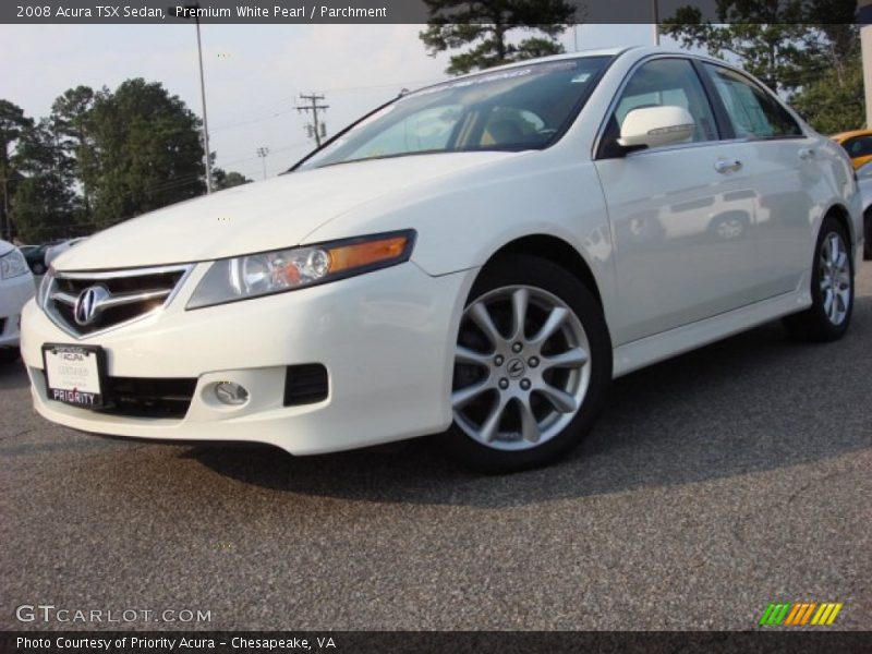 Premium White Pearl / Parchment 2008 Acura TSX Sedan