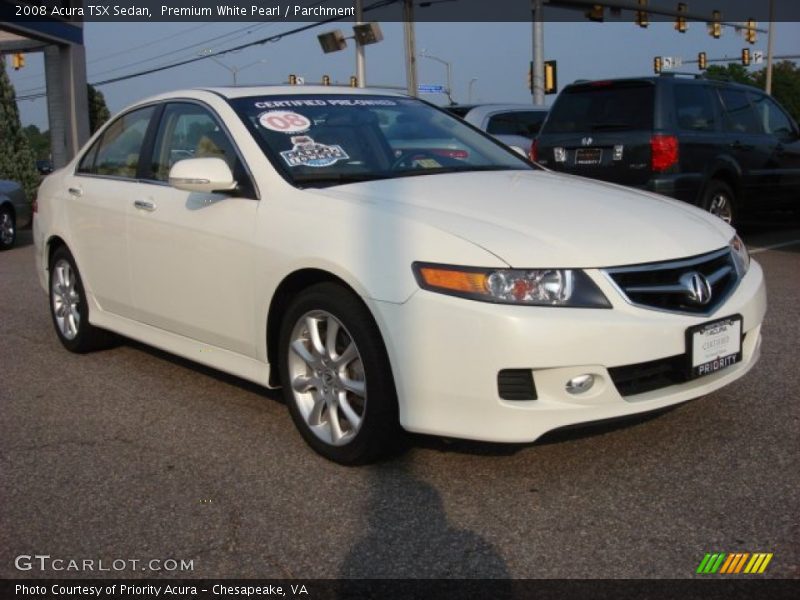 Premium White Pearl / Parchment 2008 Acura TSX Sedan