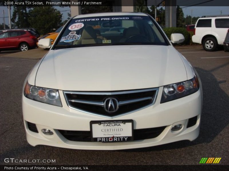 Premium White Pearl / Parchment 2008 Acura TSX Sedan