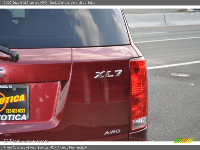 Dark Cranberry Metallic / Beige 2007 Suzuki XL7 Luxury AWD
