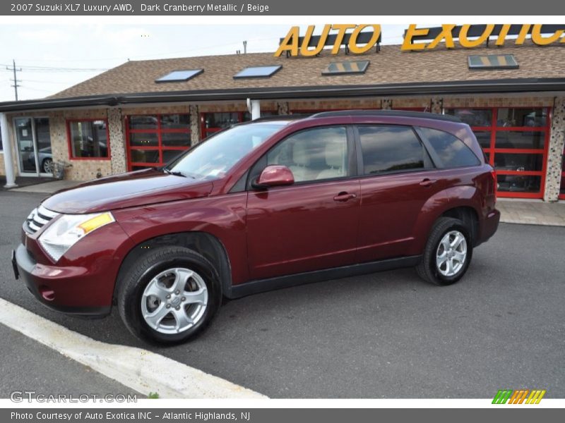 Dark Cranberry Metallic / Beige 2007 Suzuki XL7 Luxury AWD