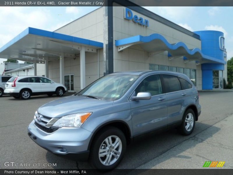 Glacier Blue Metallic / Gray 2011 Honda CR-V EX-L 4WD