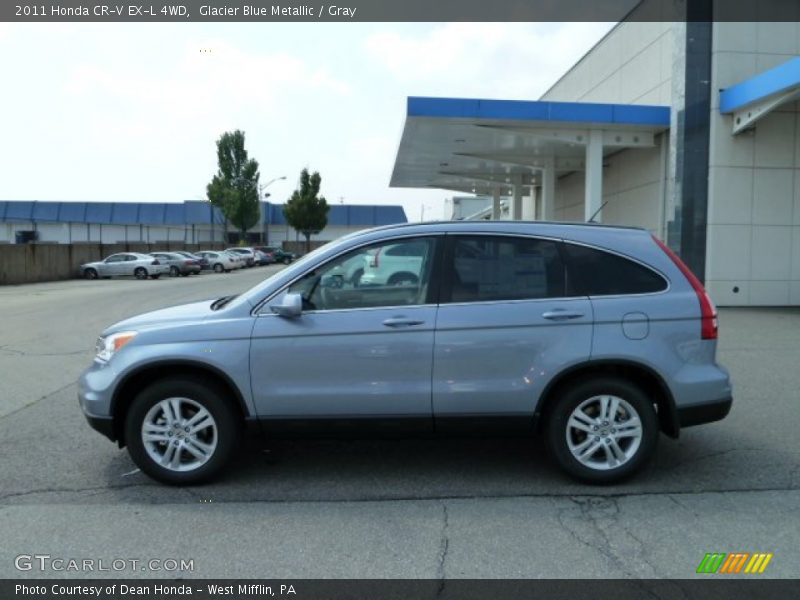 Glacier Blue Metallic / Gray 2011 Honda CR-V EX-L 4WD
