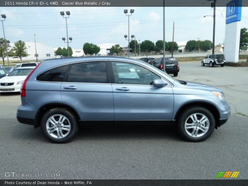 Glacier Blue Metallic / Gray 2011 Honda CR-V EX-L 4WD
