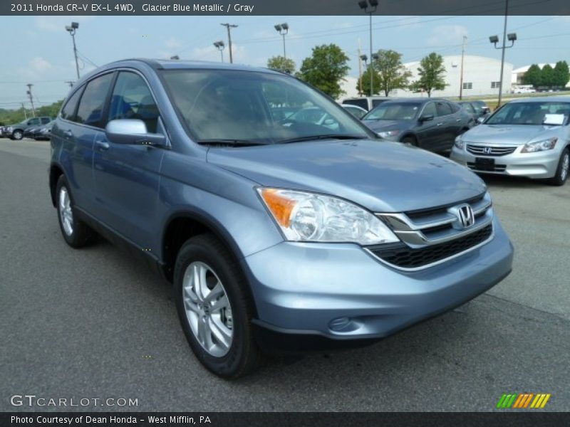 Glacier Blue Metallic / Gray 2011 Honda CR-V EX-L 4WD