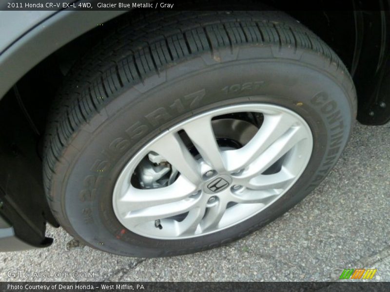 Glacier Blue Metallic / Gray 2011 Honda CR-V EX-L 4WD
