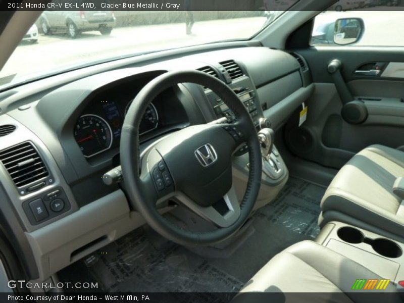 Glacier Blue Metallic / Gray 2011 Honda CR-V EX-L 4WD