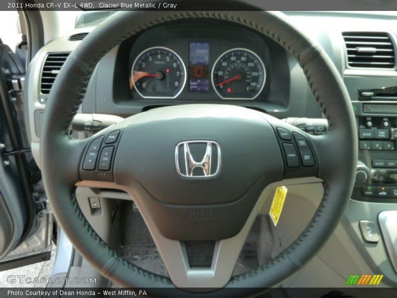 Glacier Blue Metallic / Gray 2011 Honda CR-V EX-L 4WD